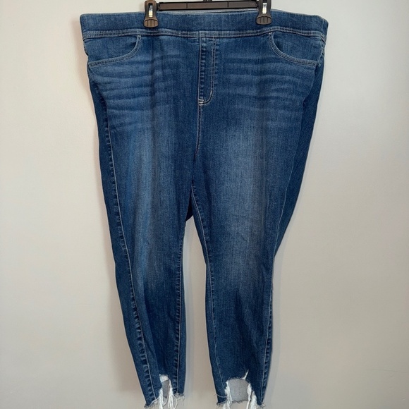 Torrid Lean Jean Skinny Super Soft High-Rise Jean Fray Hem Size 4S 4X Short - Picture 2 of 7